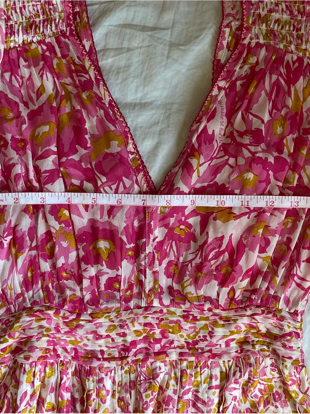 poupette st barth women's pink and white summer-dresses - Picture 5 of 6